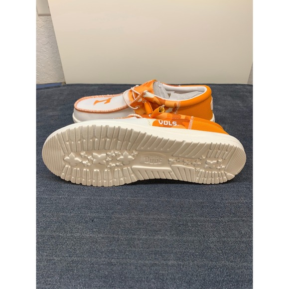 Hey Dude Wally Tri Tennessee Orange White Mens Size 12 Loafers 43032-846 NEW - Picture 5 of 14